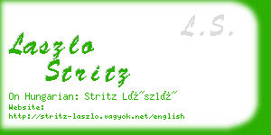 laszlo stritz business card